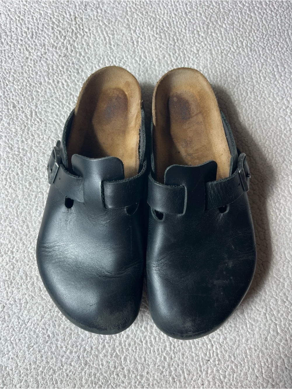 Birkenstock Boston Clogs Black Smooth Finish Mens 9